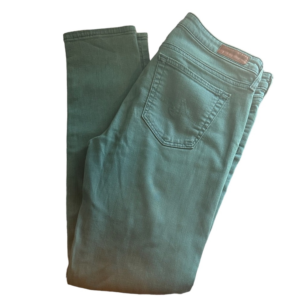 AG Adriano Goldschmied Stevie Jeans Slim Straight Ankle Green Size 28 - Picture 4 of 12